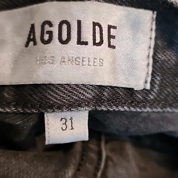 Agolde Los Angeles Black Denim Jeans - Picture 12 of 14